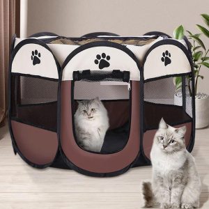Portable Folding Pet Tent Dog House Octagonal Cage For Cat Tent