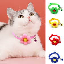 Mosbeha Adjustable Cat Collars Breathable Bow Tie Puppy Necklace with Bell